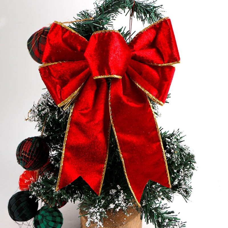 SIMISI RIBBON Red Wide Velvet Ribbon Wired for Christmas Tree  Garland  Wreath  2.5 Inch 5 Yards - Image 4